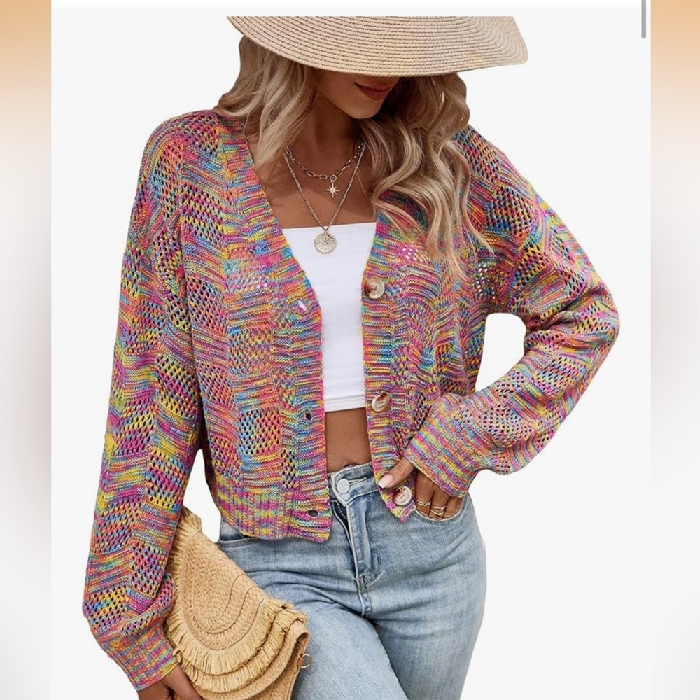 Colorful Knit Cardigan
